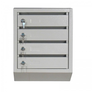 Ящик почтовый КП-4 секции, серый, 380х500х190мм