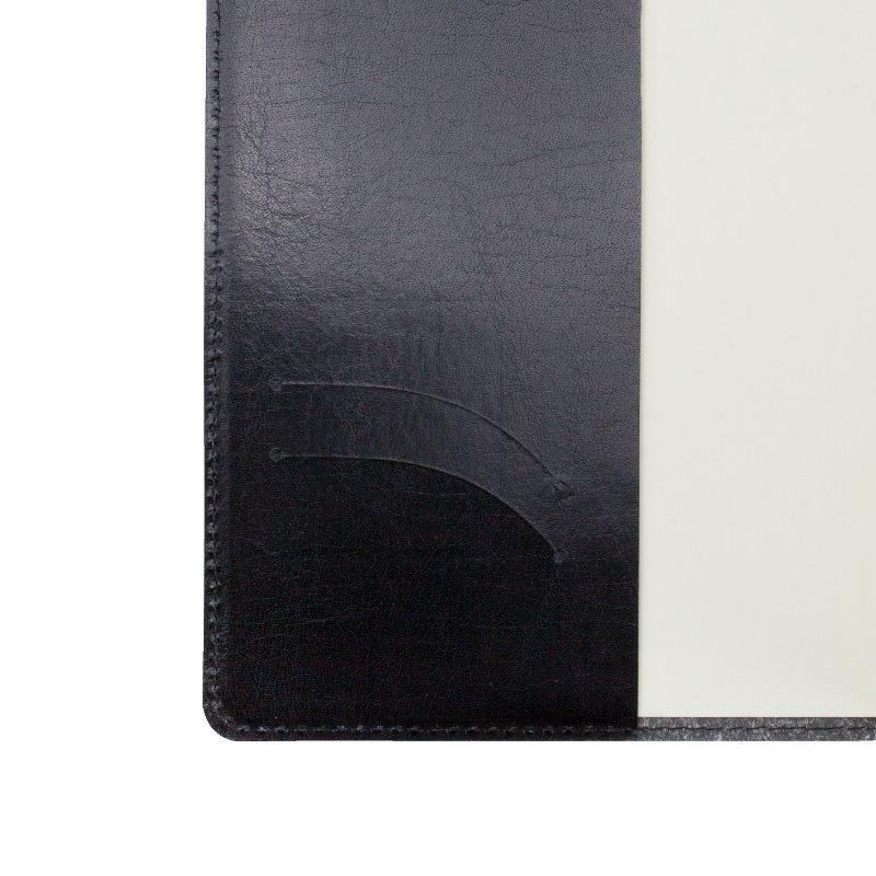 Ежедневник полудатированный А5 Bruno Visconti Profy (208 листов) обложка черная, натур.кожа