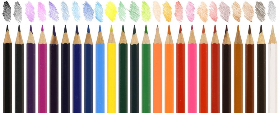 Карандаши цветные 24 цвета schoolФОРМАТ &quot;Пушистые котята&quot; (d=2.65мм, 6гр)