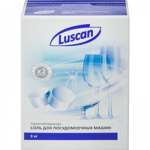 Средство для посудомоечных машин Luscan, соль в таблетках, 3кг