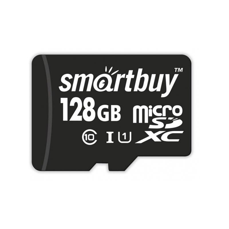 Карта памяти 128 Гб microSDXC SmartBuy UHS-I Cl10 (SB128GBSDCL10-01)
