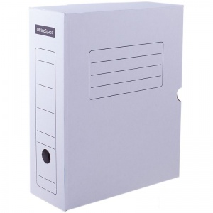 Короб архивный OfficeSpace (320x250x150мм, 150мм, до 1450 листов, гофрокартон) белый (219276), 20шт.