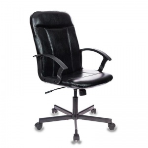 Кресло руководителя Easy Chair 563 TPU, кожзам черный, метал
