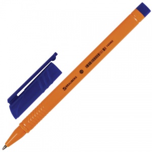 Ручка шариковая Brauberg Solar (0.5мм, синий цвет чернил, трехгранная, корпус оранжевый) 1шт. (142402)