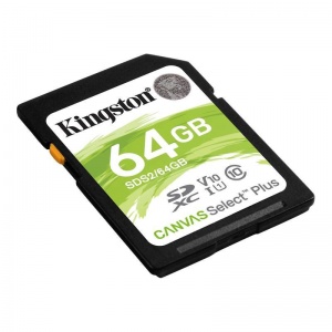 Карта памяти SDXC Kingston Canvas Select Plus 64Gb, SDS2/64Gb, 1шт. (SDS2/64Gb)