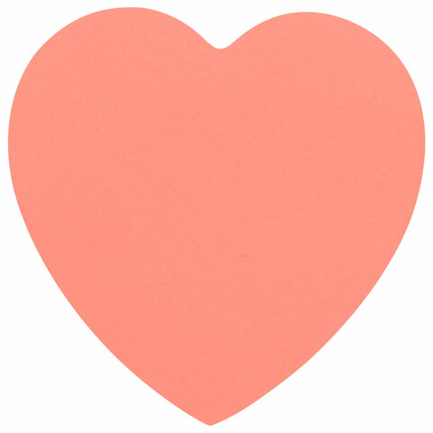 Стикеры (самоклеящийся блок) фигурные Brauberg &quot;Сердце&quot;, 70x70мм, розовый, 50 листов (122710), 100 уп.