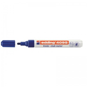 Маркер для окон и стекла Edding E-4095 (2-3мм, смываемый, на меловой основе, синий) 1шт. (E-4095/3)