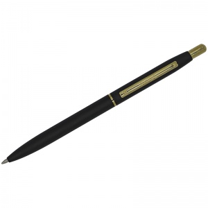 Ручка шариковая автоматическая Luxor Sterling (0.8мм, синий цвет чернил, корпус черный/золото, кнопочный механизм) 1шт. (1116)