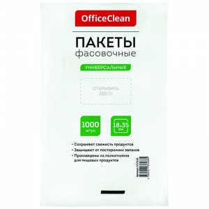 Пакет фасовочный OfficeClean ПНД, 18x35см, 7мкм, евроупаковка, 1000шт. (317616)