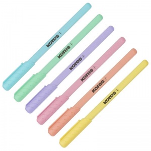 Ручка шариковая одноразовая Kores Pastel K0R-M (0.7мм, синий цвет чернил) 1шт. (37086)