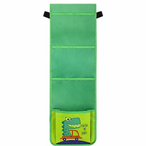 Кармашки-органайзер в шкафчик для детского сада Юнландия, 5 карманов, 21х68см, "Crocodile" (271432)