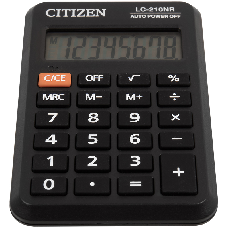 Калькулятор карманный Citizen LC-210NR (8-разрядный) черный (LC-210NR)