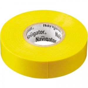 Изолента Navigator ПВХ (15мм x 20м, желтая) 1шт.