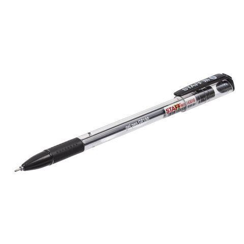 Ручка гелевая Staff &quot;College&quot; (0.3мм, черный, корпус прозрачный, держатель) 36шт. (143016)