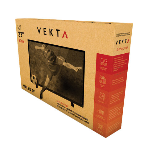 LED телевизор 32&quot; Vekta LD-32SR4215BT, HD Ready, 16:9, черный