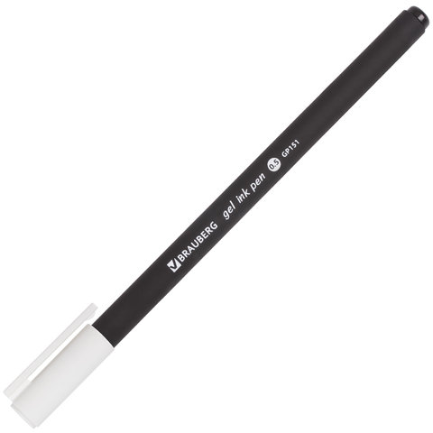 Ручка гелевая Brauberg Matt Gel (0.35мм, черный, корпус soft-touch) 1шт. (GP151)