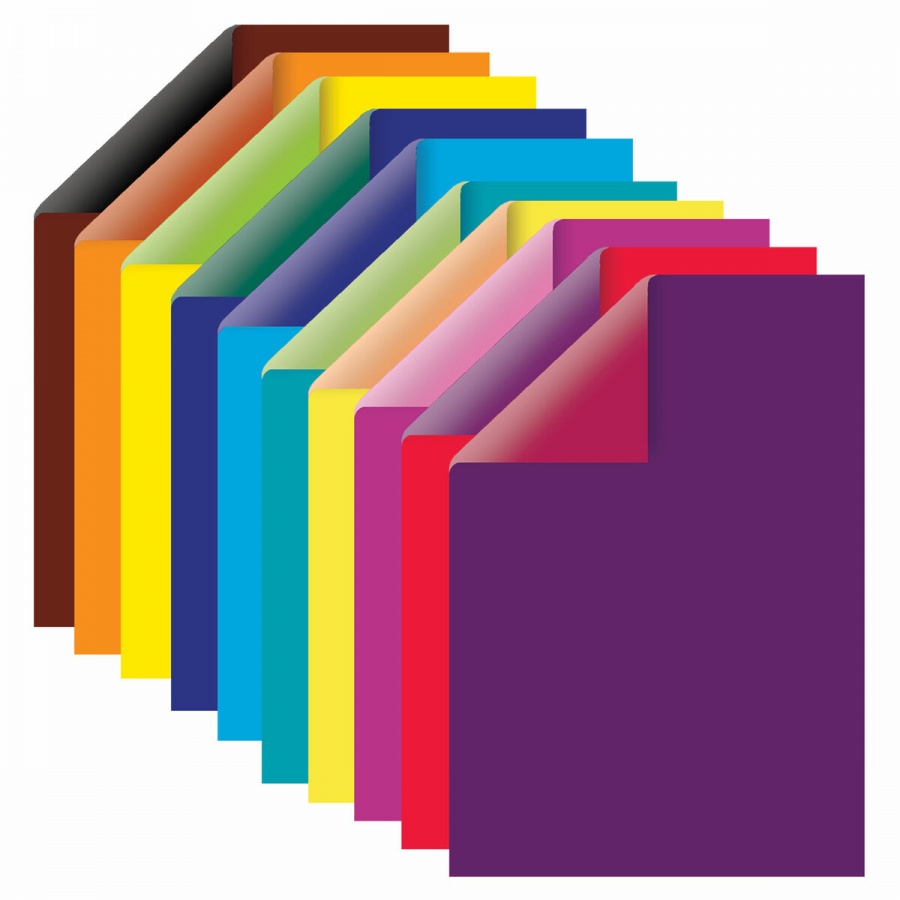 Картон цветной мелованный Остров Сокровищ (А4, 2-цветный, 2 папки по 10 листов, 20 цветов) (880254)