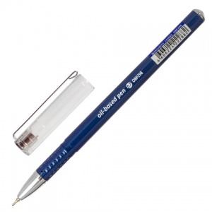 Ручка шариковая Brauberg Oxet (0.35мм, синий цвет чернил, корпус синий, масляная основа) 24шт. (143002)