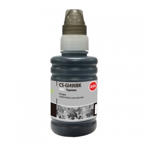 Контейнер с чернилами CACTUS совместимый с Canon GI-490BK (6000 страниц) черный (0663C001) (CS-GI490BK)
