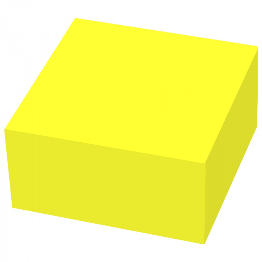 Стикеры (самоклеящийся блок) Brauberg Extra Sticky, 75х75мм, желтый неон, 2 блока по 400 листов (112423)