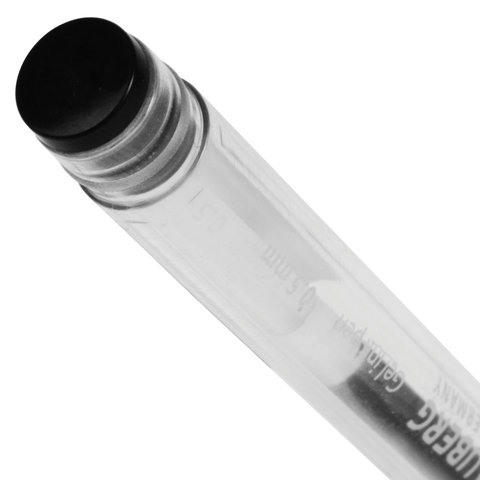 Ручка гелевая Brauberg Number One (0.35мм, черный, резиновая манжетка) 12шт. (141194)