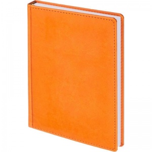 Ежедневник недатированный А5 Attache "Сиам" (176 листов) обложка кожзам, оранжевая