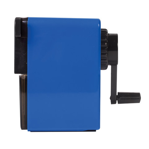 Точилка для карандашей механическая Brauberg RoboBlue (1 отверстие), черная/синяя (222515)