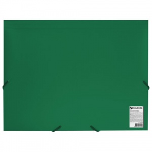 Папка на резинках пластиковая Brauberg Office (А4, 37мм, до 300 листов) зеленый (227710), 50шт.