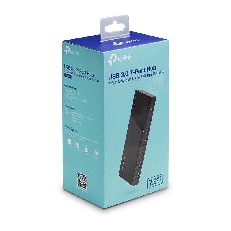 Разветвитель (хаб) USB TP-Link UH700, на 7 портов, черный