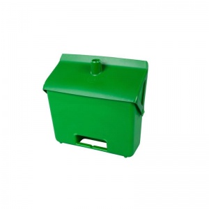 Совок-ловушка для мусора с крышкой FBK (80201-5) пластик зеленый (ширина 31см)