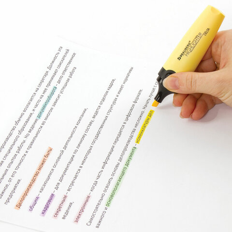 Набор маркеров-текстовыделителей Brauberg Delta Pastel (1-5мм, 6 цветов) 6шт., 3 уп. (151736)