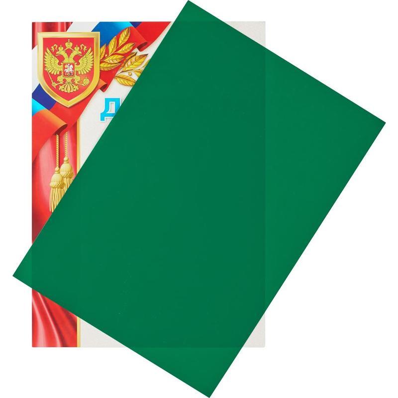 Обложка для переплета А4 ProMEGA Office, 280мкм, пластик, непрозрачный зеленый, 100шт.