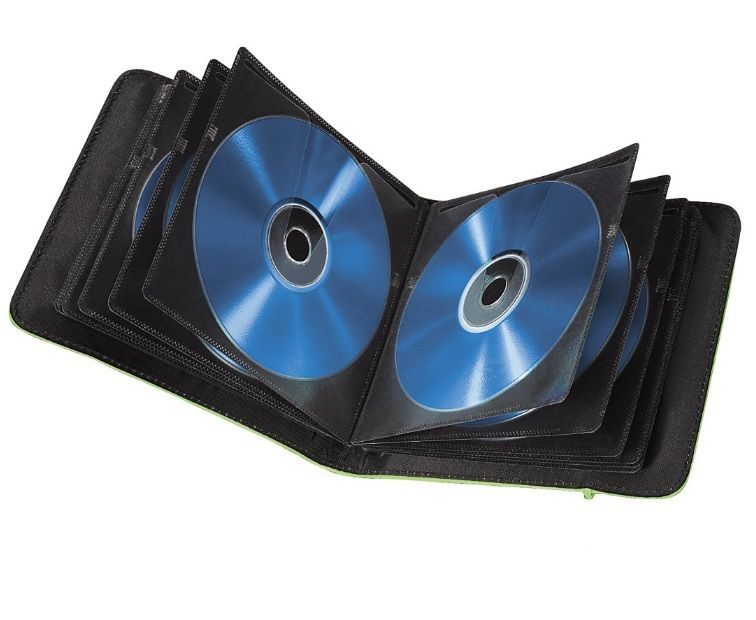 Портмоне для CD/DVD дисков Hama Up to Fashion H-95668 на 24 диска, зеленый+серый (95668)