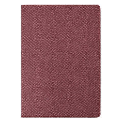 Бизнес-блокнот А5 Brauberg Tweed, 128 листов, линейка, интегральная обложка под ткань, бордовый, 148x213мм (110963), 5шт.