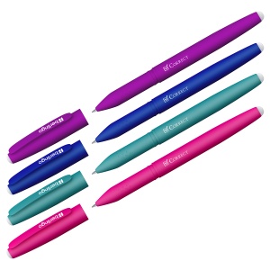 Ручка гелевая стираемая Berlingo Correct (0.5мм, синяя, прорезин. корпус, разные цвета) 1шт. (CGp_60915)