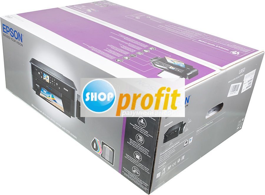 МФУ струйное Epson L850, черный, USB (C11CE31402)