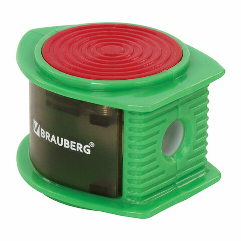 Точилка ручная пластиковая Brauberg Flash (1 отверстие, с контейнером) 24шт. (228472)