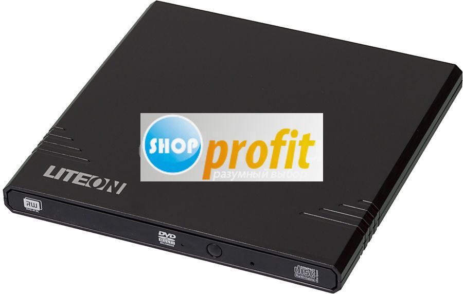 Оптический привод DVD-RW Lite-ON Lite-On eBAU108, внешний, USB, черный, Retail (EBAU108)