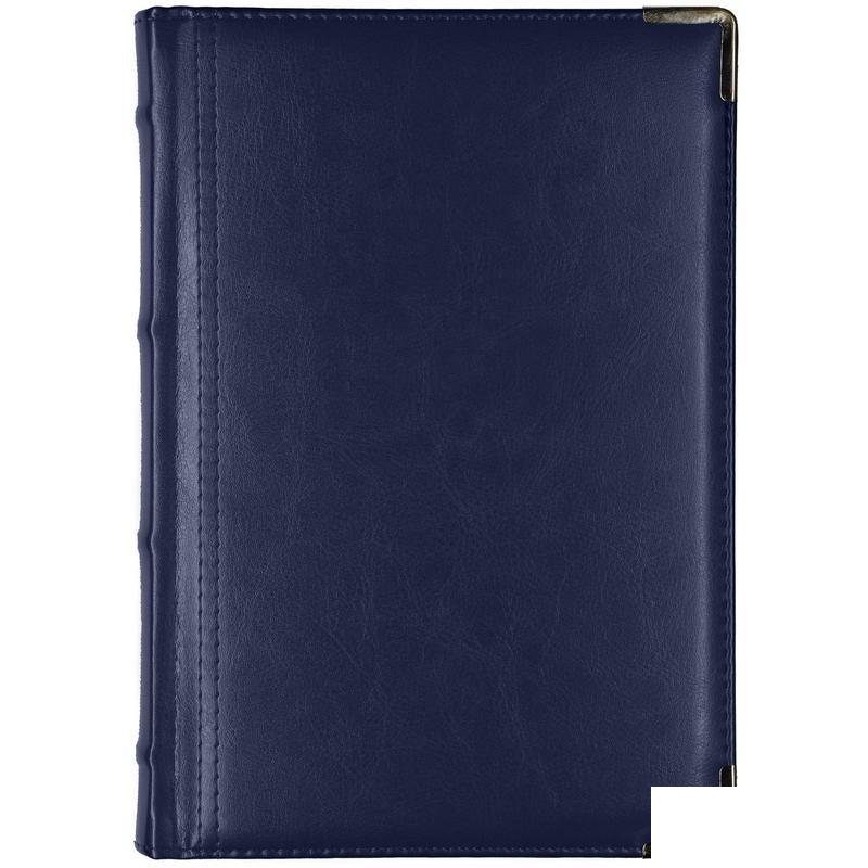 Ежедневник полудатированный А5 Bruno Visconti Boss (208 листов) обложка кожзам, темно-синяя (145х217мм)