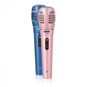 Микрофон BBK CM215, 2шт., синий/розовый (CM215 Blue/Pink)