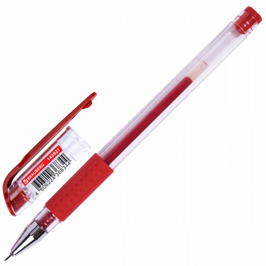 Ручка гелевая Brauberg Extra GT Needle (0.35мм, красный, игольчатый узел) (143921)