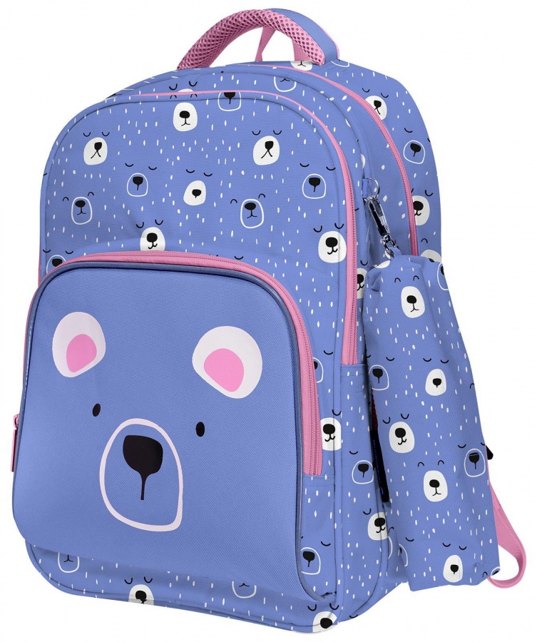 Рюкзак школьный SchoolФОРМАТ Soft2+ Little Face 17л, Фиолетовый 40,5х29х14см, 2 отделения, с наполнением