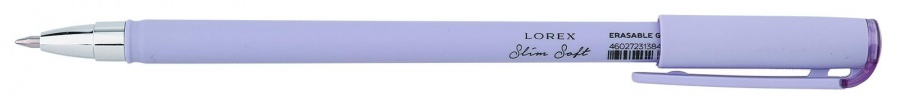 Ручка гелевая Lorex Pastel Slim Soft (0.4мм, синий, стираемая, прорезин. корпус), 24шт.