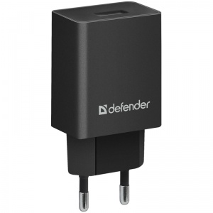 Сетевое зарядное устройство Defender EPA-10, 1хUSB, ток 2.1А, черный (83572)