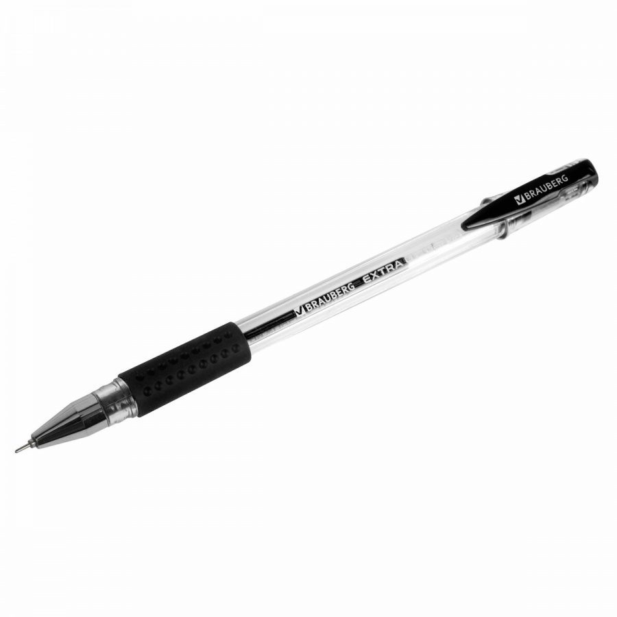 Ручка гелевая Brauberg Extra GT Needle (0.35мм, черный, игольчатый зел) (143918), 12шт.