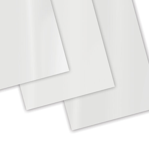 Обложка для переплета А4 Brauberg, 250 г/кв.м, картон, белый глянец, 100шт. (530840)