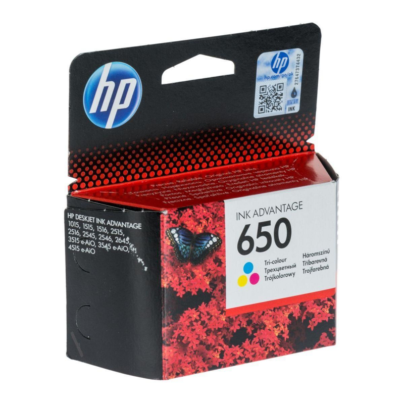 Картридж оригинальный HP 650 CZ102AE (200 страниц) цветной