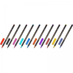 Набор фломастеров-кисточек 10 цветов Edding с гибким наконечником (линия 2мм) (E-1340/10S)
