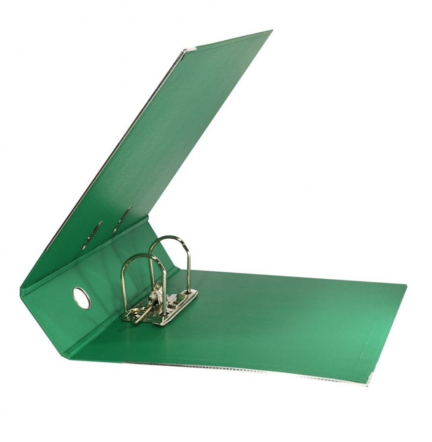 Папка с арочным механизмом inФОРМАТ (75мм, А4, картон/двухсторннее покрытие пвх) зеленая