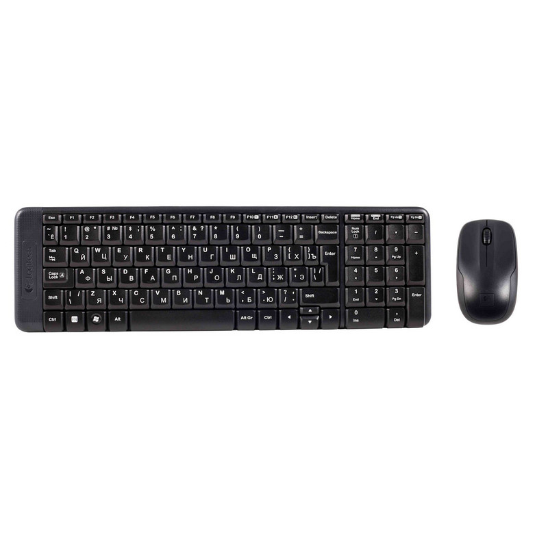 Набор клавиатура+мышь Logitech MK220, беспроводной, USB, черный (920-003169)